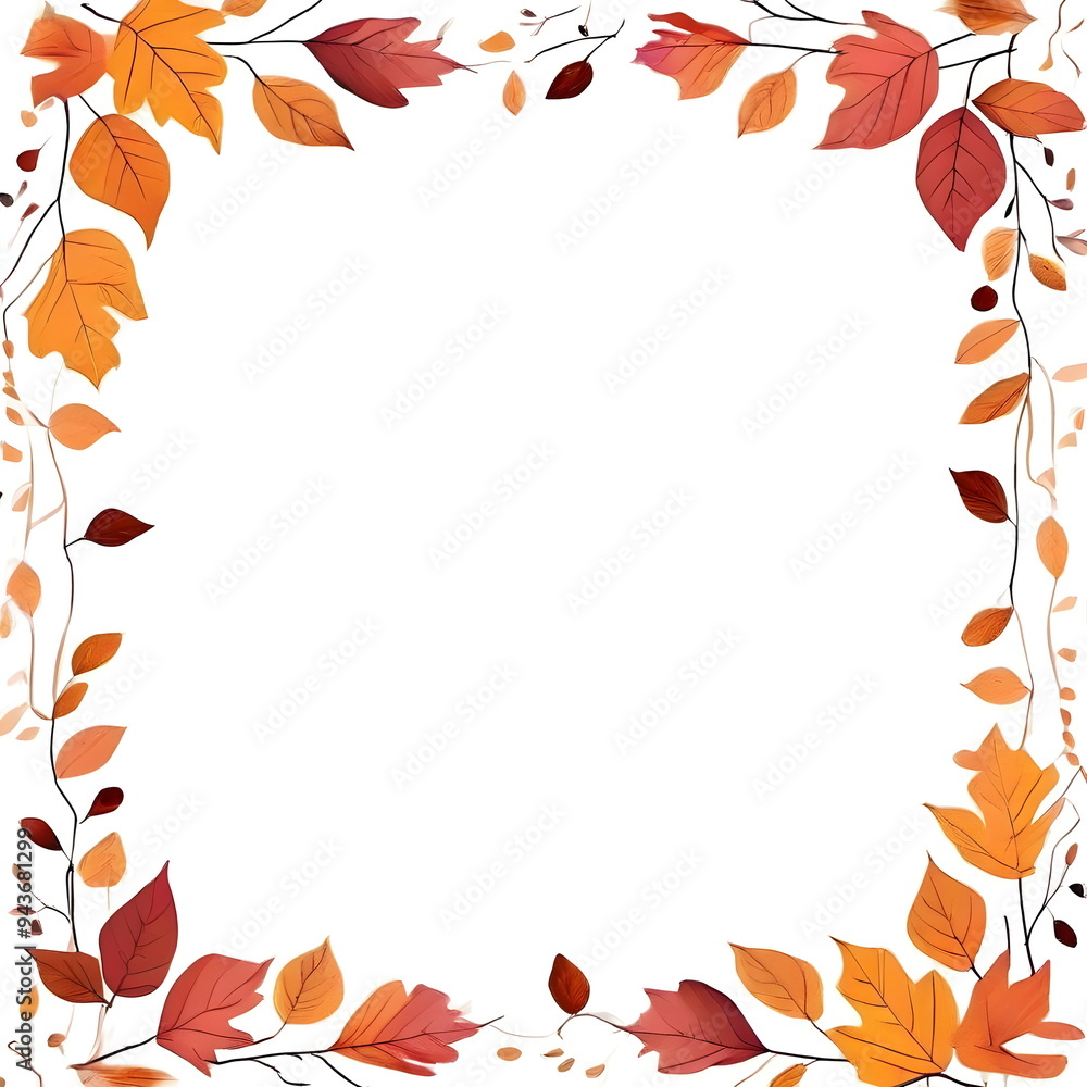 autumn leaves border autumn leaves border