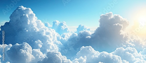 Blue sky with fluffy white ...