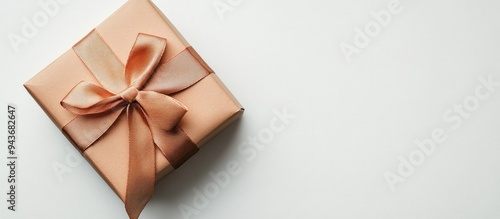 Gift box wrapped with a rib...
