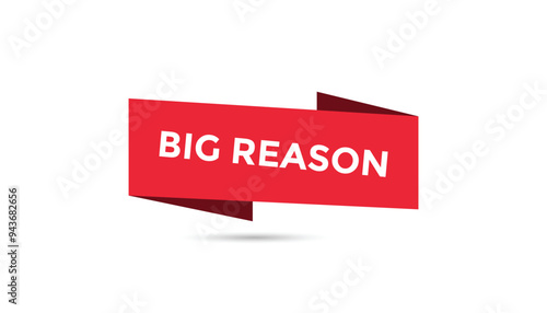 Big reason button web banner templates. Vector Illustration 
