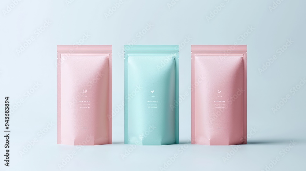 Eco-Friendly Organic Tea Packaging in Soft Pastel Watercolor - Ultra Detailed 32K Minimalist Design, Generative Ai Eco-Friendly Organic Tea Packaging in Soft Pastel Watercolor - Ultra Detailed 32K Minimalist Design, Generative Ai