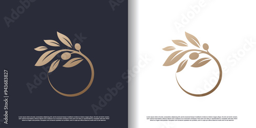 Olive design vector with modern concept idea Premium Vector