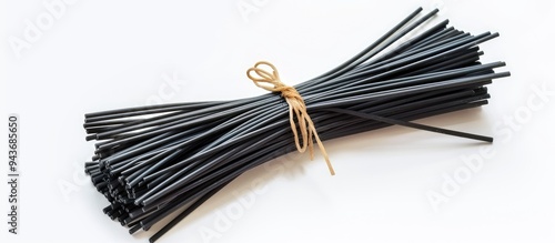 Raw black spaghetti pasta b...
