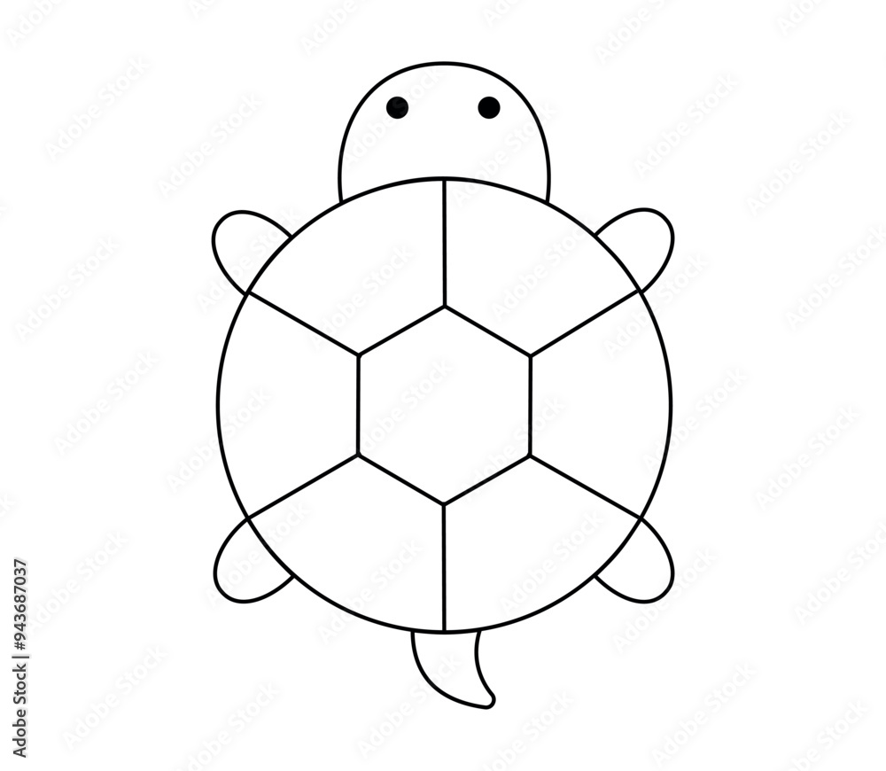 Obraz premium Turtle. Fauna. The reptiles. The shell. Illustration.