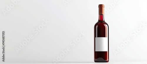 Wine bottle isolated on a w...