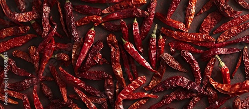 Dried chili peppers ready f...