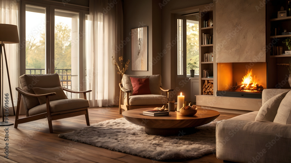 living room interior, ai generated living room interior, ai generated
