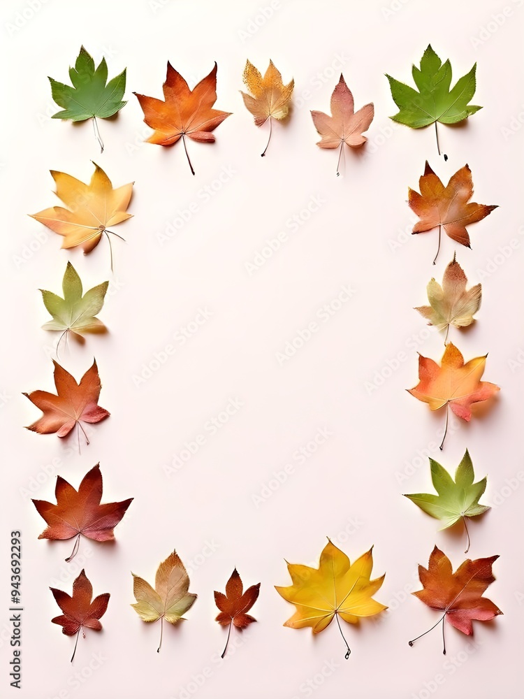 Fototapeta premium autumn leaves frame