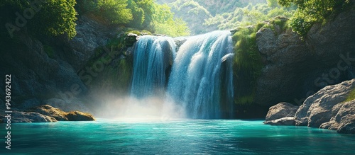 Stunning waterfall Turquois...