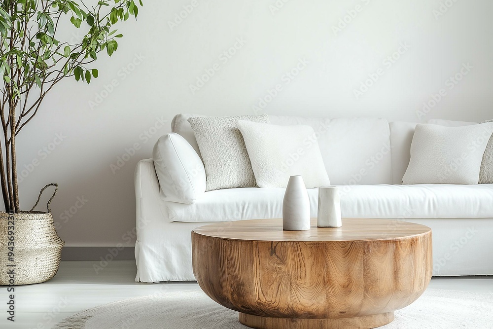 Minimalist Interior Design Concept of a Modern Living Room