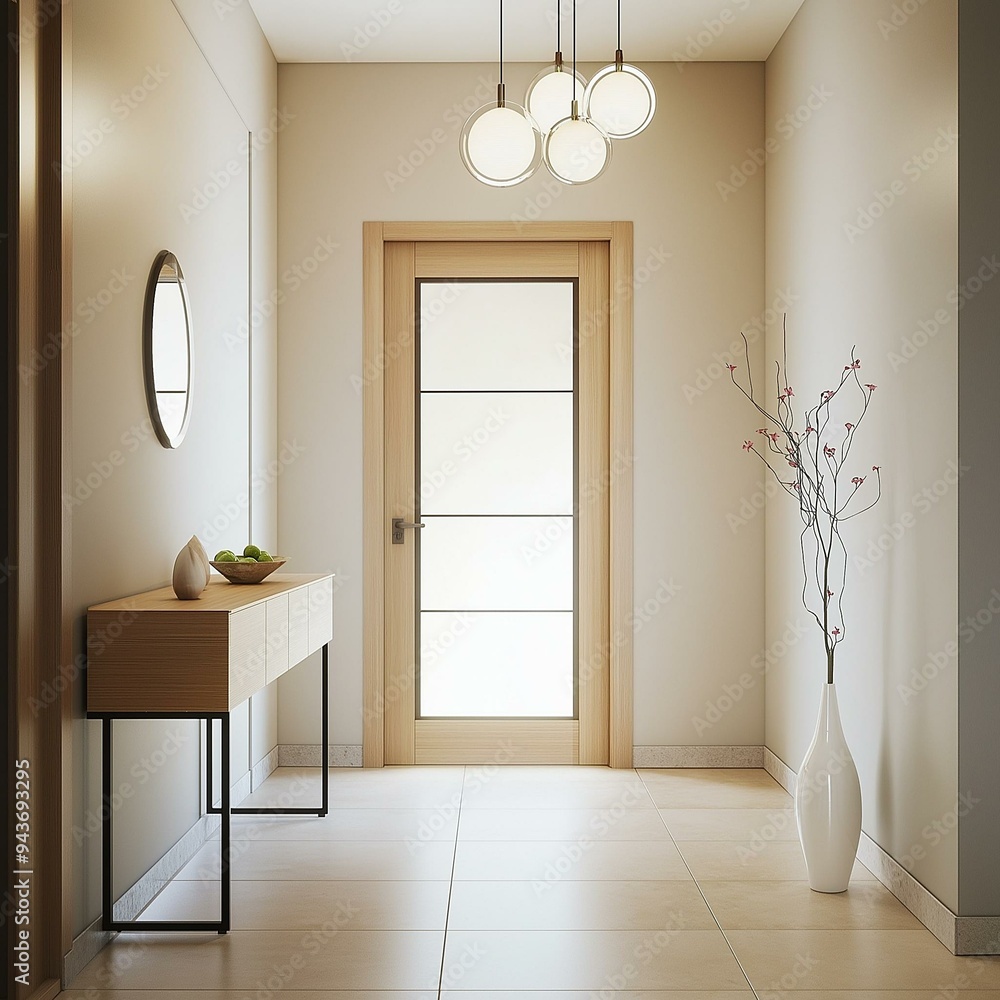 Elegant Interior Hallway with Minimalist Design