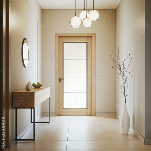 Obraz na płótnie Elegant Interior Hallway with Minimalist Design w salonie