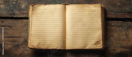 Open notebook on a wooden t...