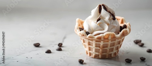 Vanilla and coffee ice crea...