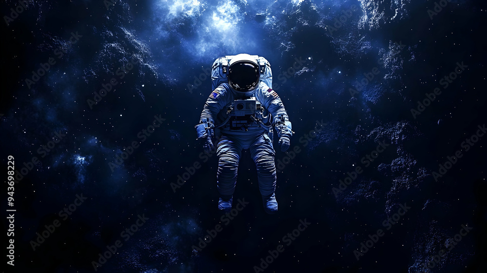 A lone astronaut floats weightlessly in the vast expanse of space, surrounded by a sea of twinkling stars and ethereal nebulae. A lone astronaut floats weightlessly in the vast expanse of space, surrounded by a sea of twinkling stars and ethereal nebulae.