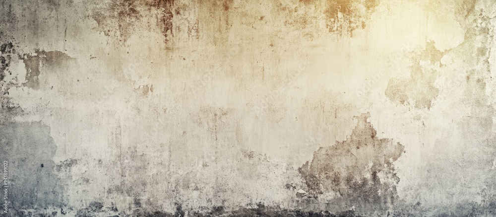 Fototapeta premium Old wall backdrop with a grunge texture featuring a light rough and spotted design providing a blank copyspace background