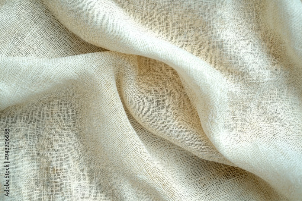 Wrinkled Beige Linen Fabric Texture Background Wrinkled Beige Linen Fabric Texture Background