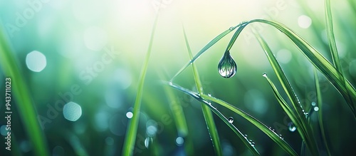 Close up of fresh grass wit...