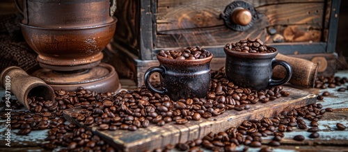 Espresso cups filled with c...