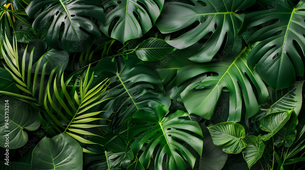 tropical leaves background with copy space tropical leaves background with copy space