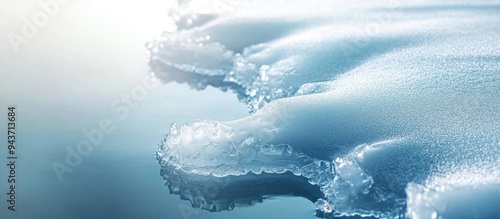 melting ice on a frozen lak...