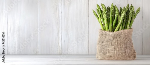 Green Asparagus in a Jute B...