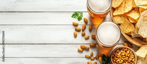 Background with beer and sn...