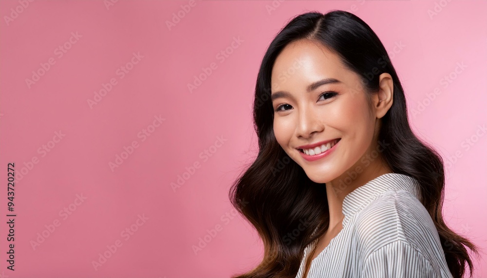 若くて美しいアジア人の女性の美容ポートレート（Beauty portrait of a young and beautiful Asian woman）
