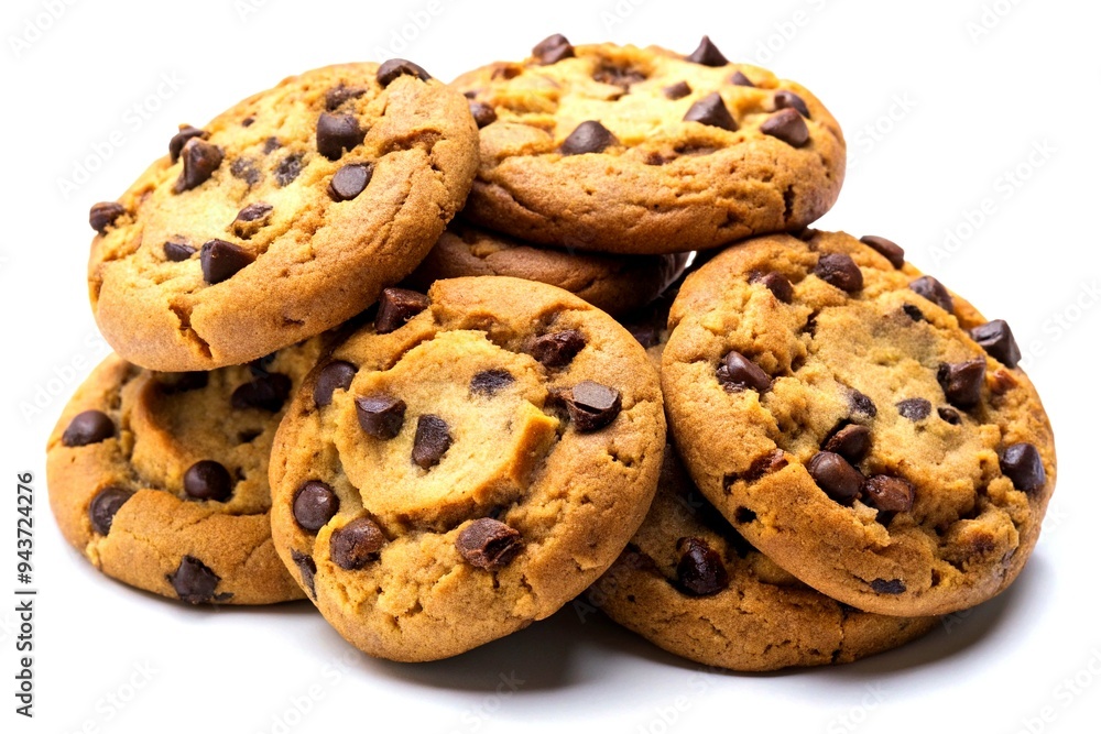 Chocolate biscuits and two cups of cappuccino Selection of sweet foods Chocolate biscuits and two cups of cappuccino Selection of sweet foods