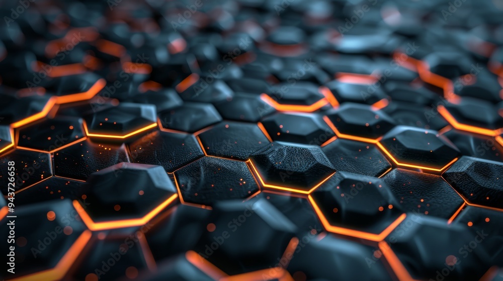 Blockchain technology with hexagonal patterns Blockchain technology with hexagonal patterns