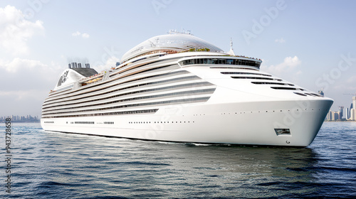 Wallpaper Mural Futuristic Cruise Ship A Visionary Design of the Next-Next-Generation Cruise Liner Blending Cutting-Edge Technology with Luxurious Comfort Set Against a Majestic Oceanic Landscape Torontodigital.ca