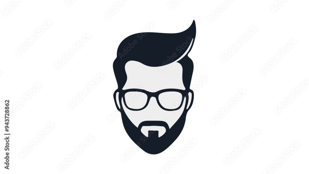 person illustration with stylish hair and glasses person illustration with stylish hair and glasses