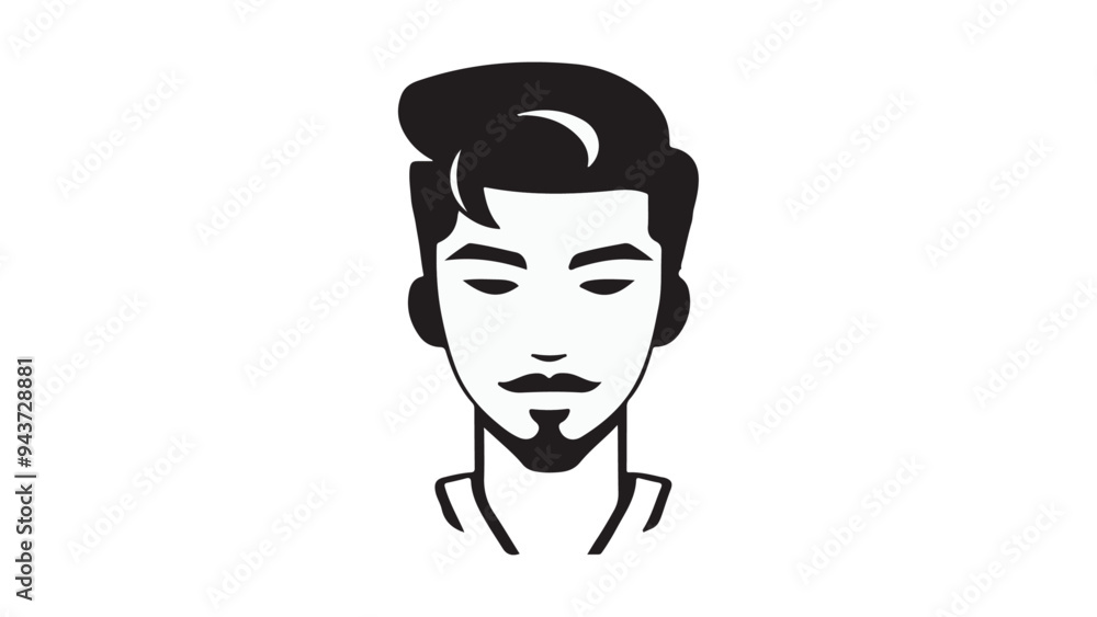portrait of a man with mustache and hair vector illustration portrait of a man with mustache and hair vector illustration