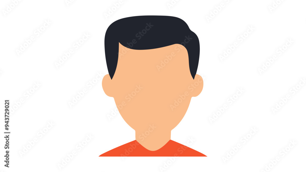 simple cartoon person profile picture without face shape vector illustration with colors simple cartoon person profile picture without face shape vector illustration with colors