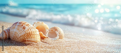 Lovely sea shells on a sand...