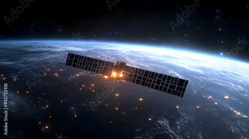 A satellite orbits Earth, w...