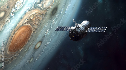 A satellite orbits Jupiter,...