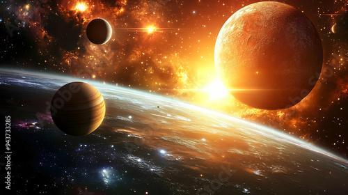 A scenic view of a planet i...