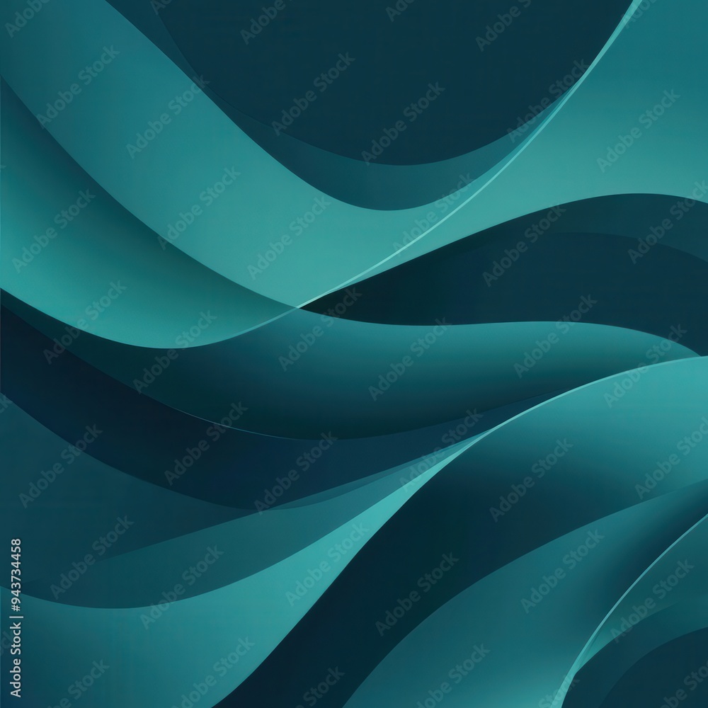 Abstract Teal and Dark Blue Curved Lines Background Design. Abstract Teal and Dark Blue Curved Lines Background Design.