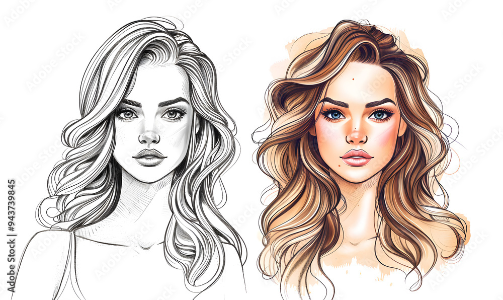 graphic advertising images focusing on beauty and hair graphic advertising images focusing on beauty and hair