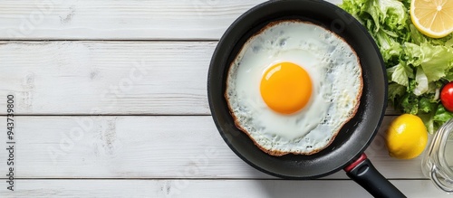 Breakfast table Fried egg i...
