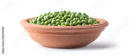 Dried fresh green peas in a...
