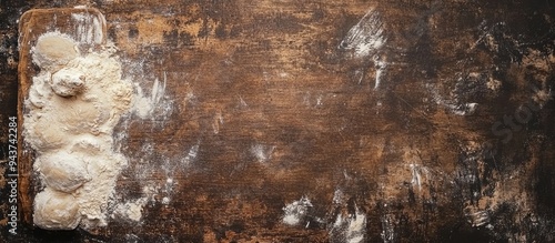 An old worn cutting board w...