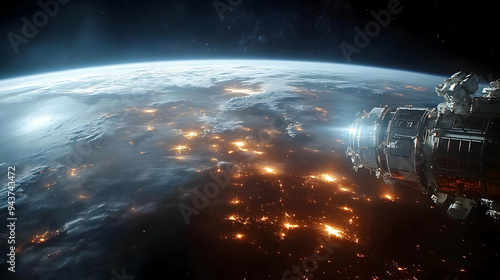 A spaceship orbits Earth wi...
