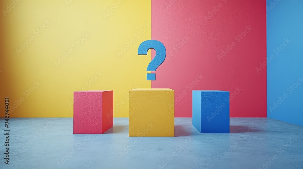 A colorful room with a yellow wall and a blue wall A colorful room with a yellow wall and a blue wall