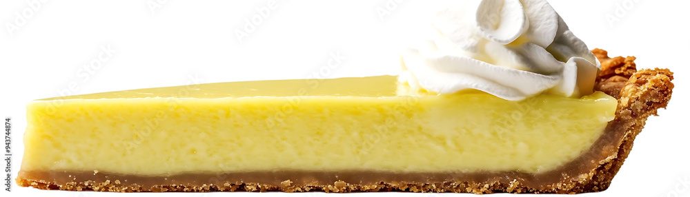 Creamy Lemon Pie with a Transparent Background, Perfect for Summer Creamy Lemon Pie with a Transparent Background, Perfect for Summer