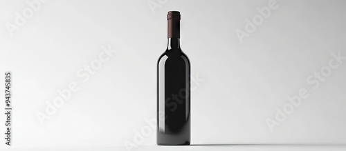 Wine bottle isolated on a w...