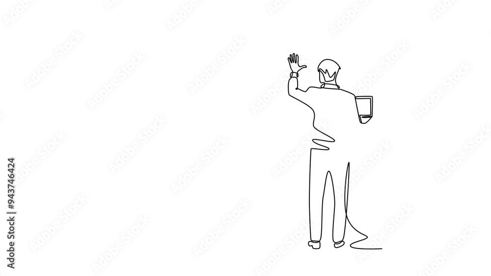 Project management concept. Single line draw design. Full length animation illustration. High quality 4k footage. Project management concept. Single line draw design. Full length animation illustration. High quality 4k footage.