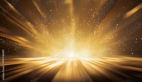 Abstract Golden Light Background with Sparkles