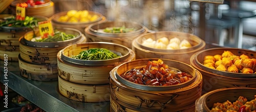 Chinese cuisine steamed dim...